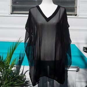 Black Sheer Beach Cover up